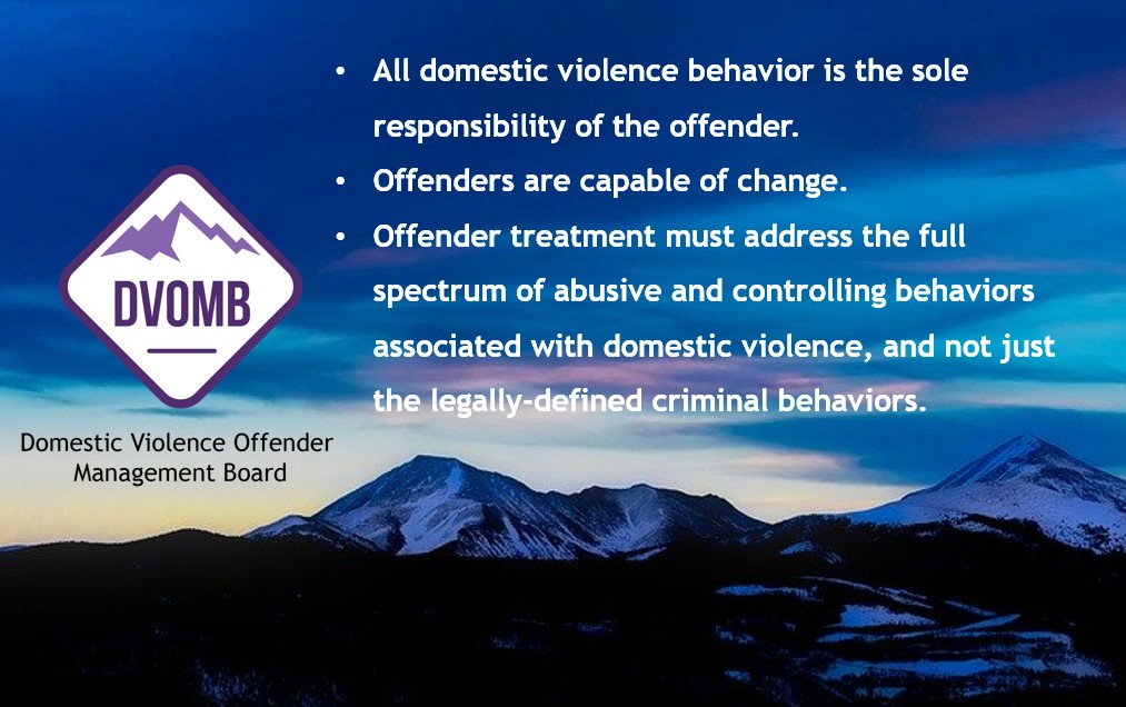 All domestic violence behavior is the sole responsibility of the offender.