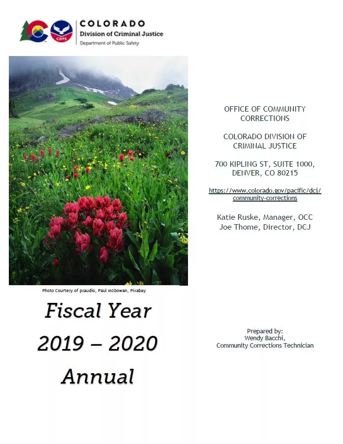 FY2020 OCC Annual Report Cover Page