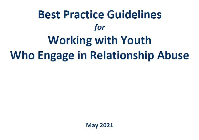 Cover image for Best Practice Guidelines for Working with Youth Who Engage in Relationship Abuse