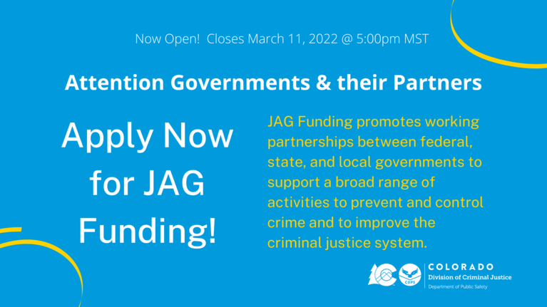 Apply for JAG funding on ZoomGrants.