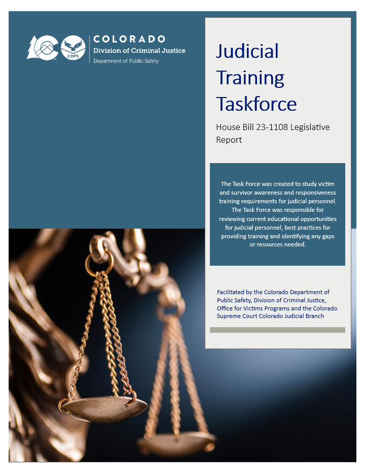 Victim And Survivor Training For Judicial Personnel Task Force Findings Report